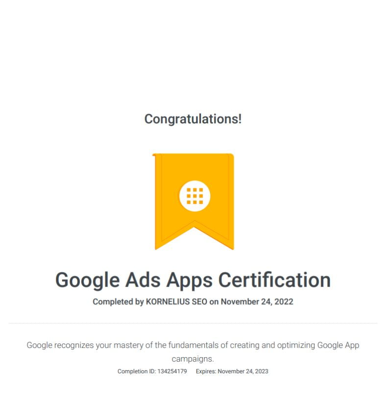 Google Ads Certification 2022