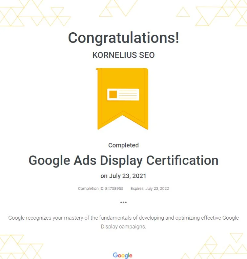 Google Ads Display Certification 2021