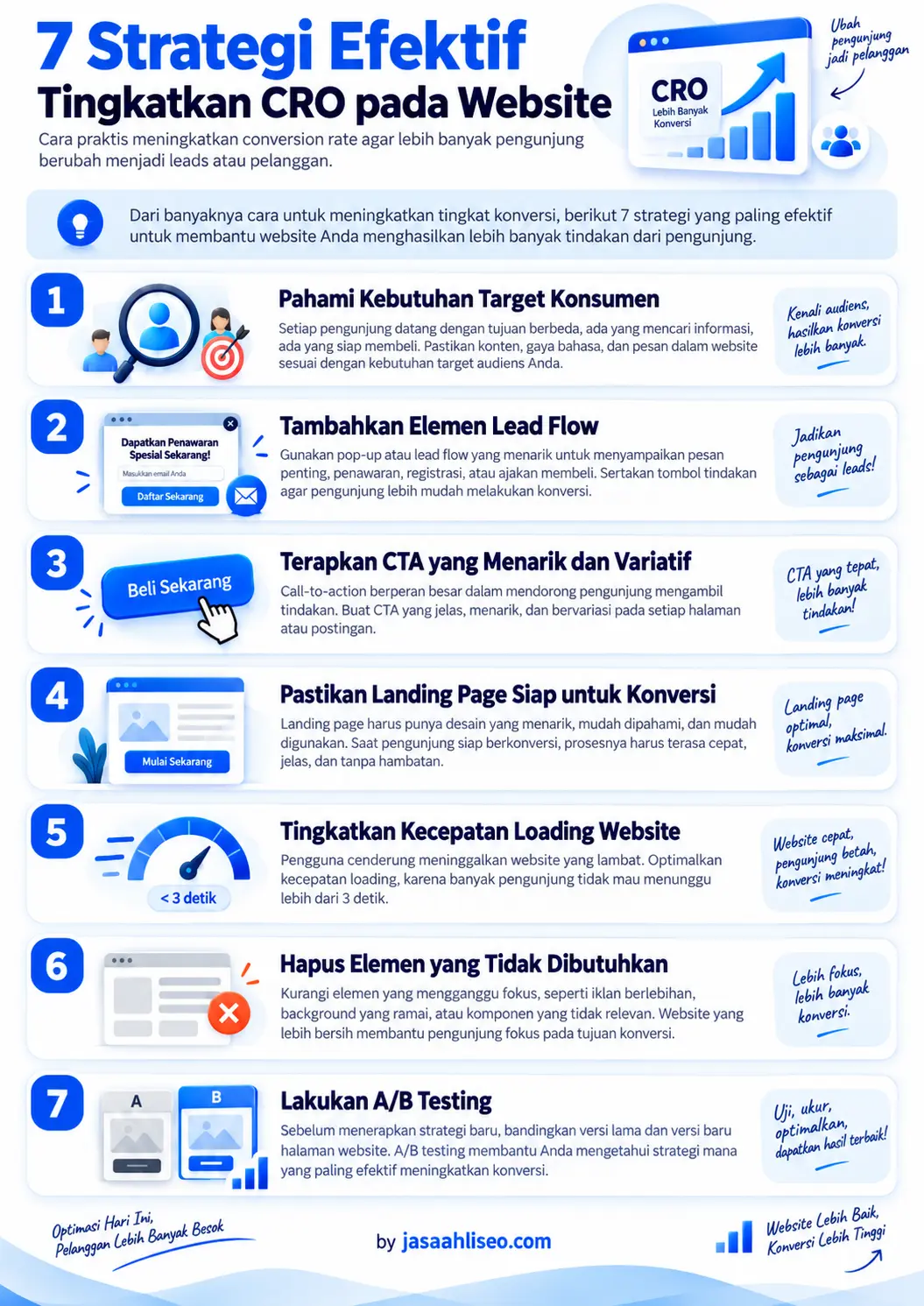 7 Efektif Strategi untuk Meningkatkan Conversion Rate Optimization (CRO) pada website