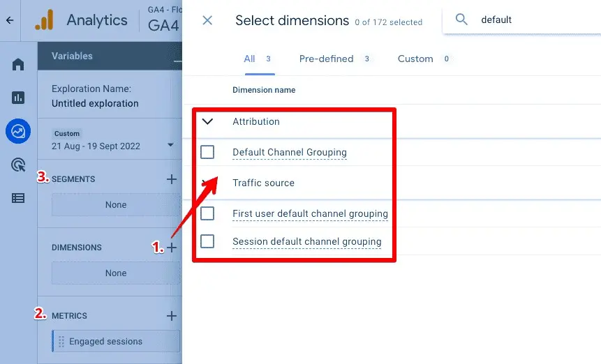 Contoh Default Channel Grouping GA 4