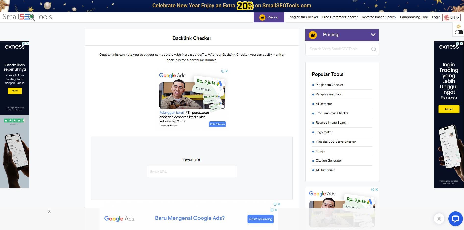 free check backlinks Small SEO Tools 
