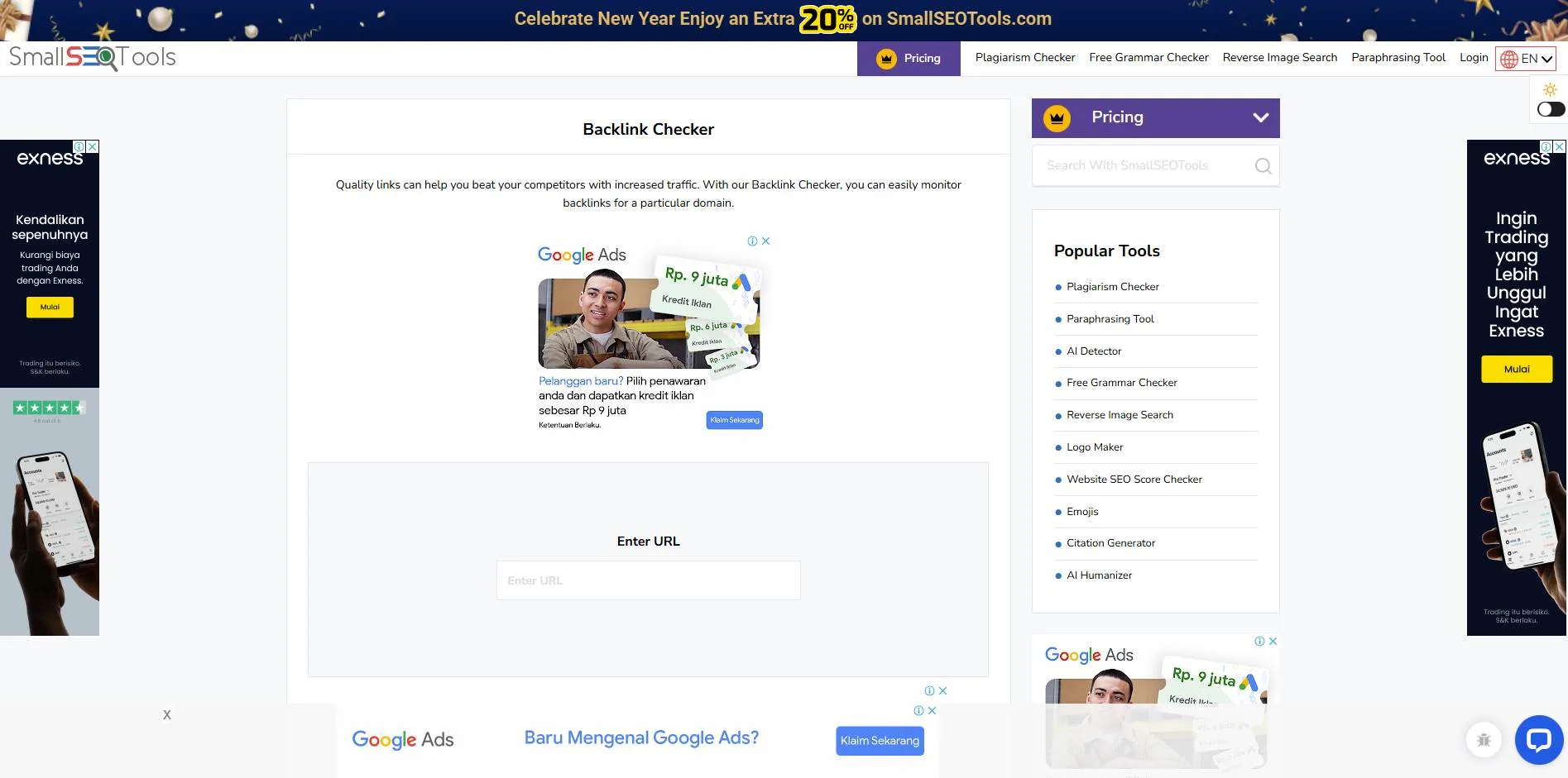 Cara Cek Backlink Website Kompetitor dengan Tools Gratis dan Efektif free check backlinks Small SEO Toolsย